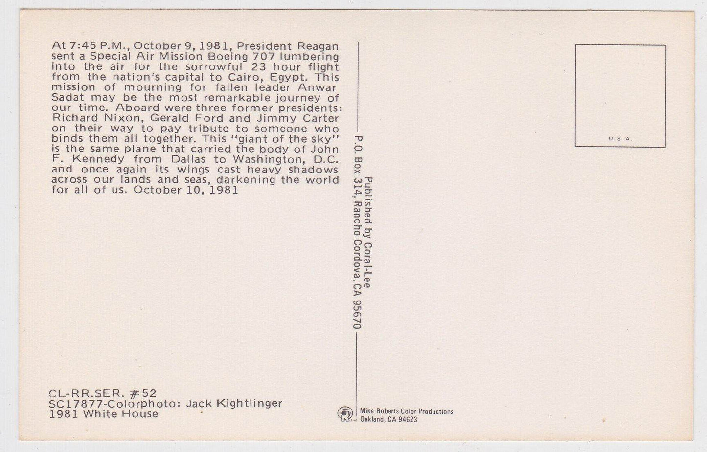 Richard Nixon Jimmy Carter Gerald Ford Flying To Anwar Sadat Funeral - TulipStuff