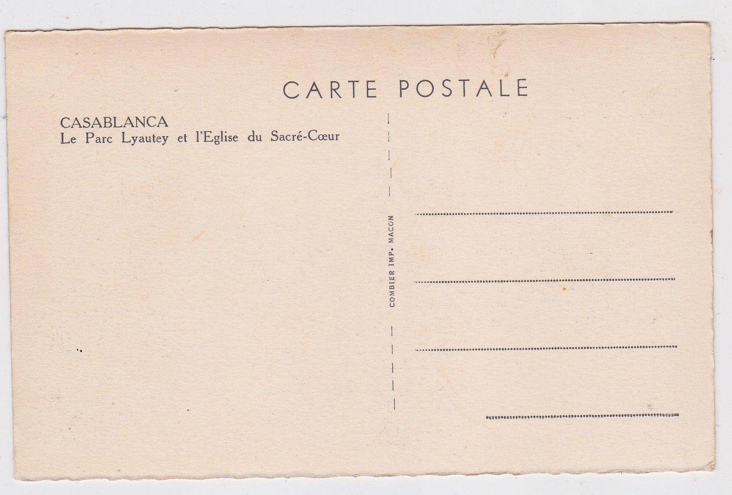 Casablanca Morocco Le Parc Lyautey l'Eglise du Sacre-Coeur Postcard - TulipStuff