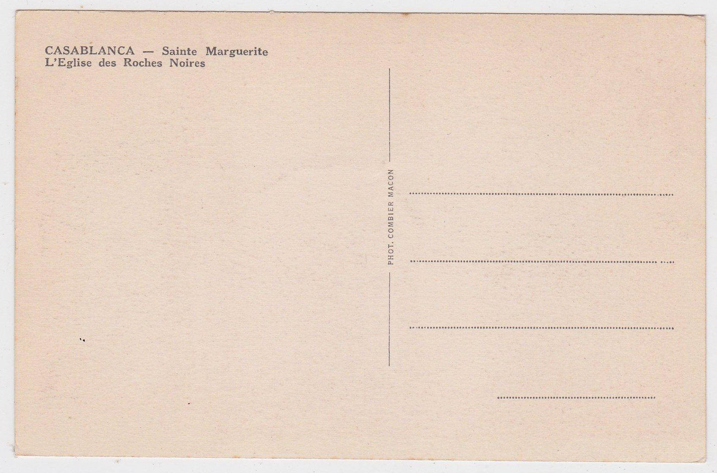 Casablanca Morocco Sainte Marguerite L'Eglise des Roches Noires 1930's - TulipStuff