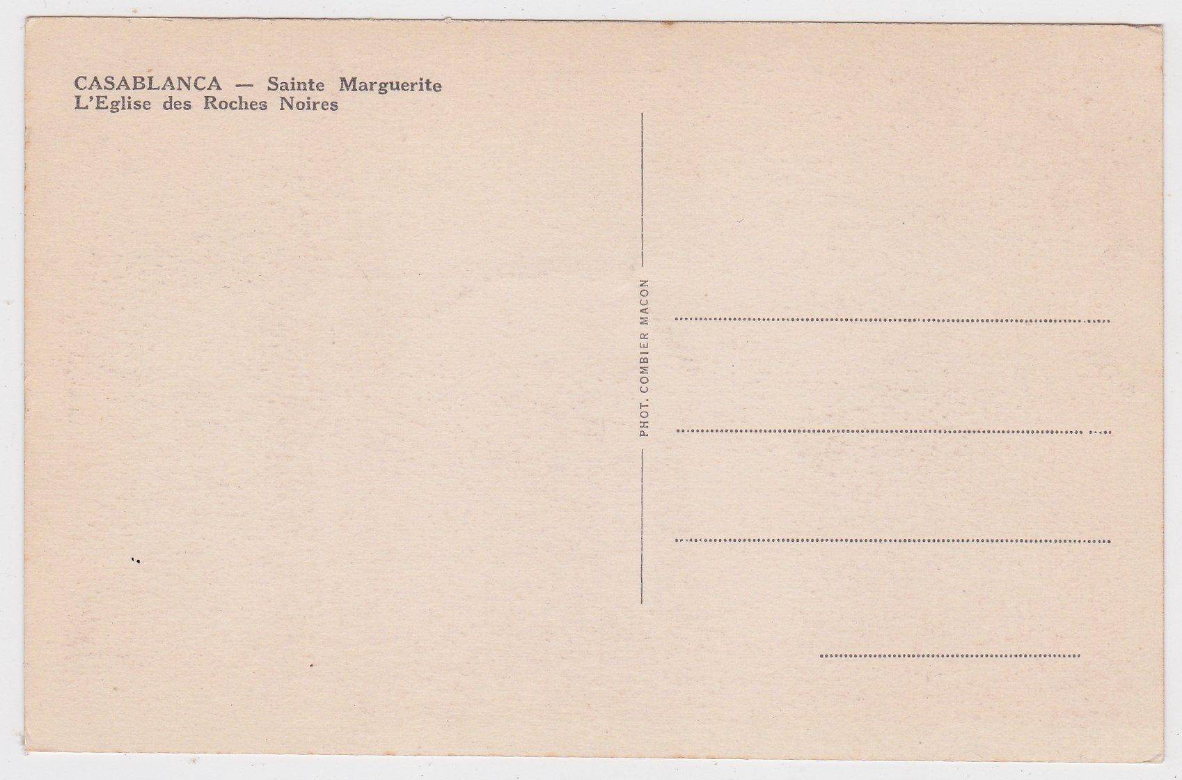 Casablanca Morocco Sainte Marguerite L'Eglise des Roches Noires 1930's - TulipStuff