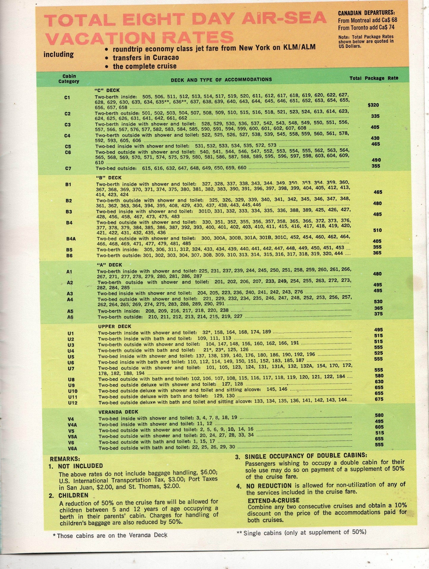Chandris Cruises tss Regina Magna 1973-74 Caribbean Cruise Brochure - TulipStuff
