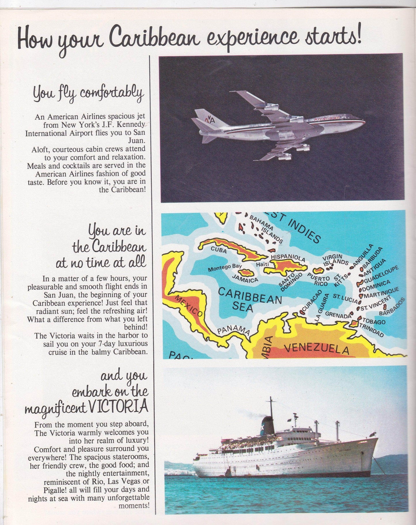 Chandris Cruises The Victoria 1978/79 Caribbean Cruises Brochure - TulipStuff