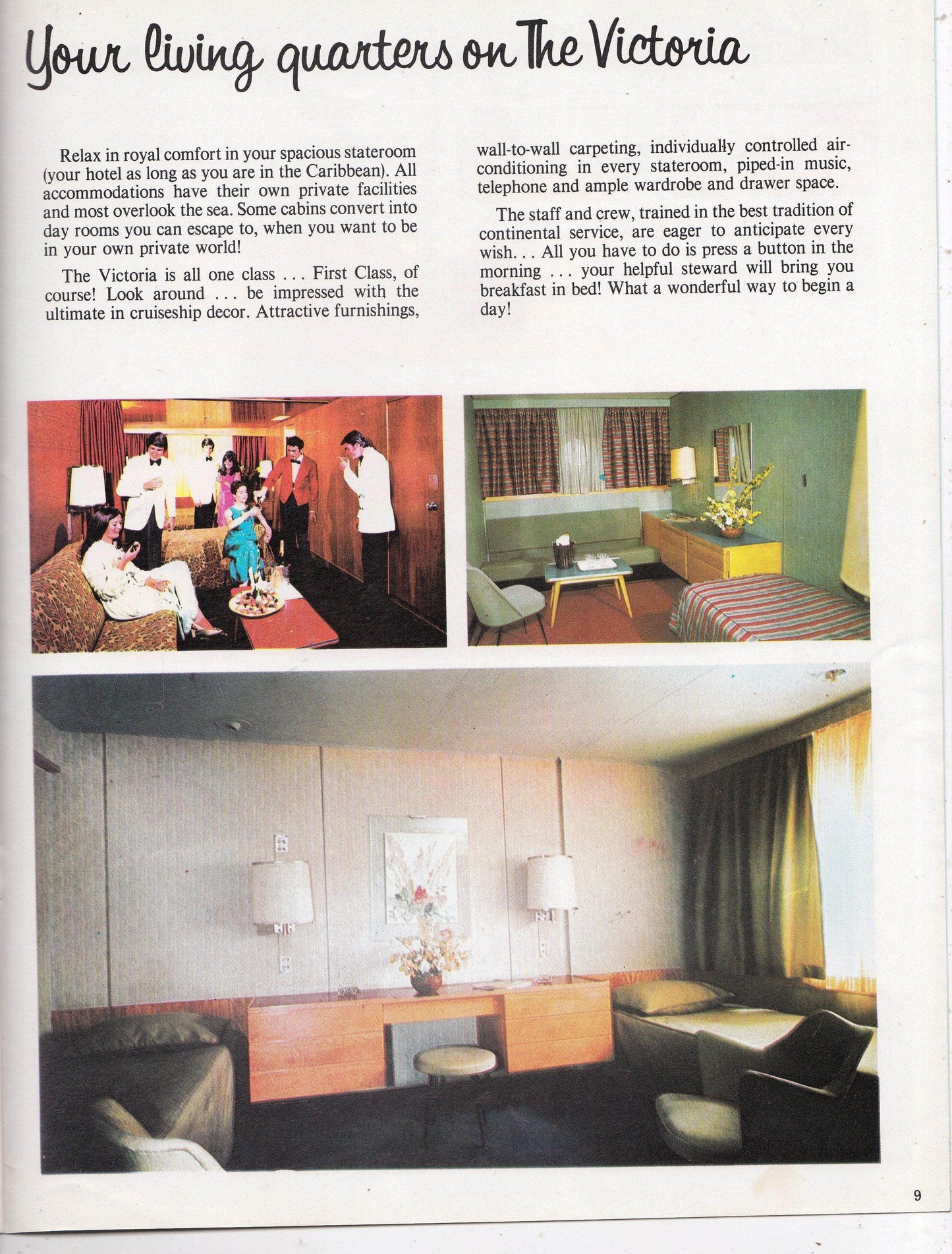 Chandris Cruises The Victoria 1978/79 Caribbean Cruises Brochure - TulipStuff