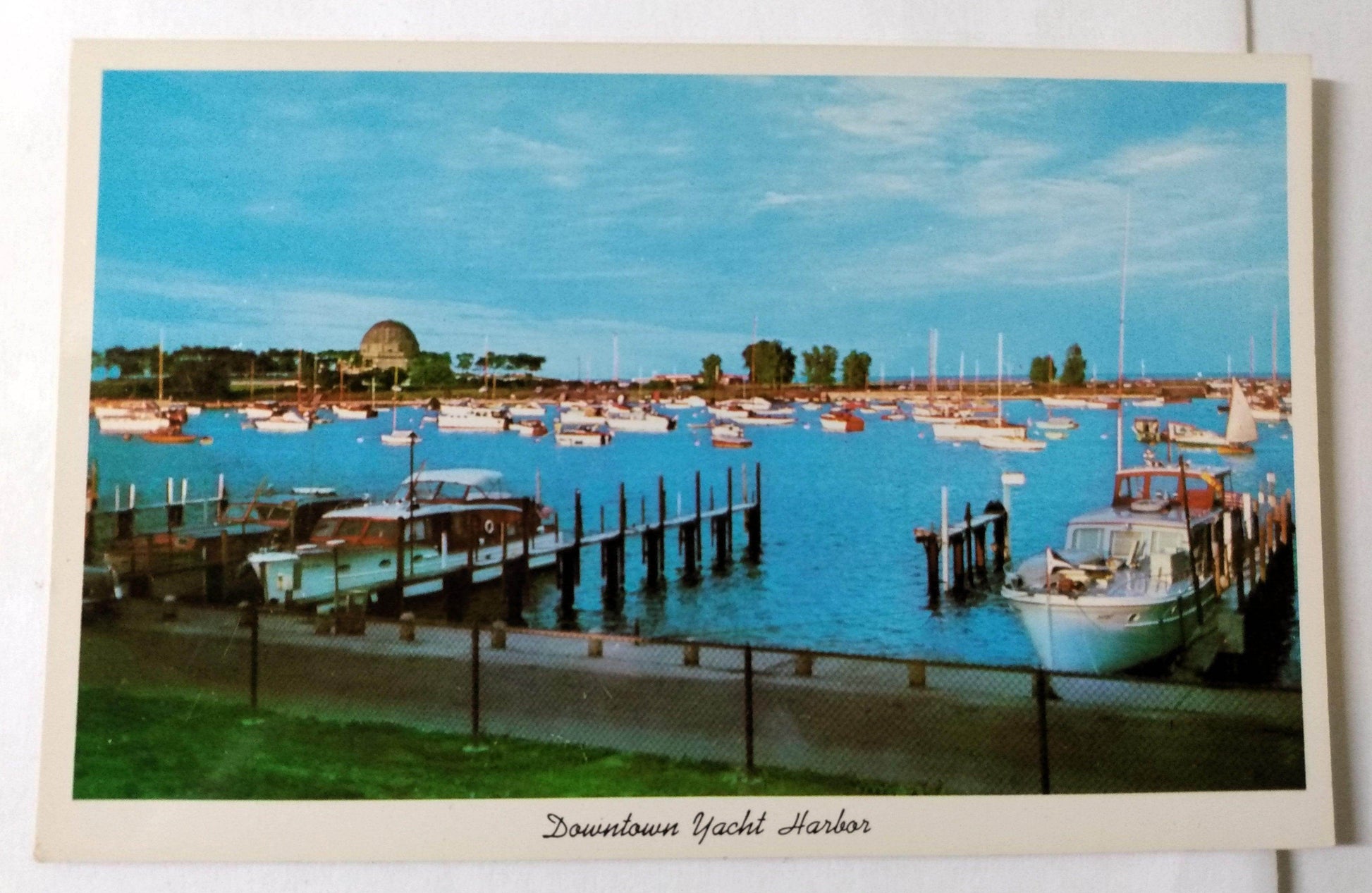 Chicago Downtown Yacht Harbor And Lagoon 1950's Postcard - TulipStuff