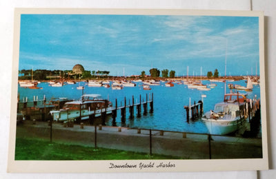 Chicago Downtown Yacht Harbor And Lagoon 1950's Postcard - TulipStuff