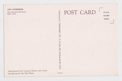 Chrysler Building Late Afternoon New York City 1950's Postcard - TulipStuff