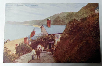 Clovelly Rose Cottage Devon England 1910's - TulipStuff