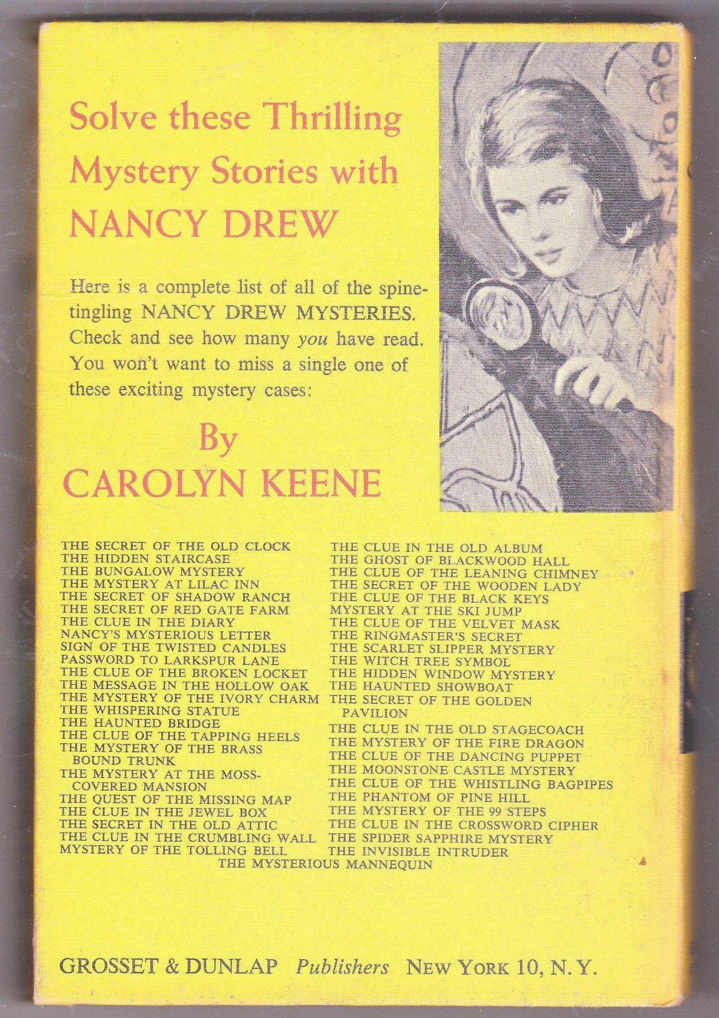 Nancy Drew Mystery The Clue In The Crumbling Wall Lane Carolyn Keene 1971 - TulipStuff