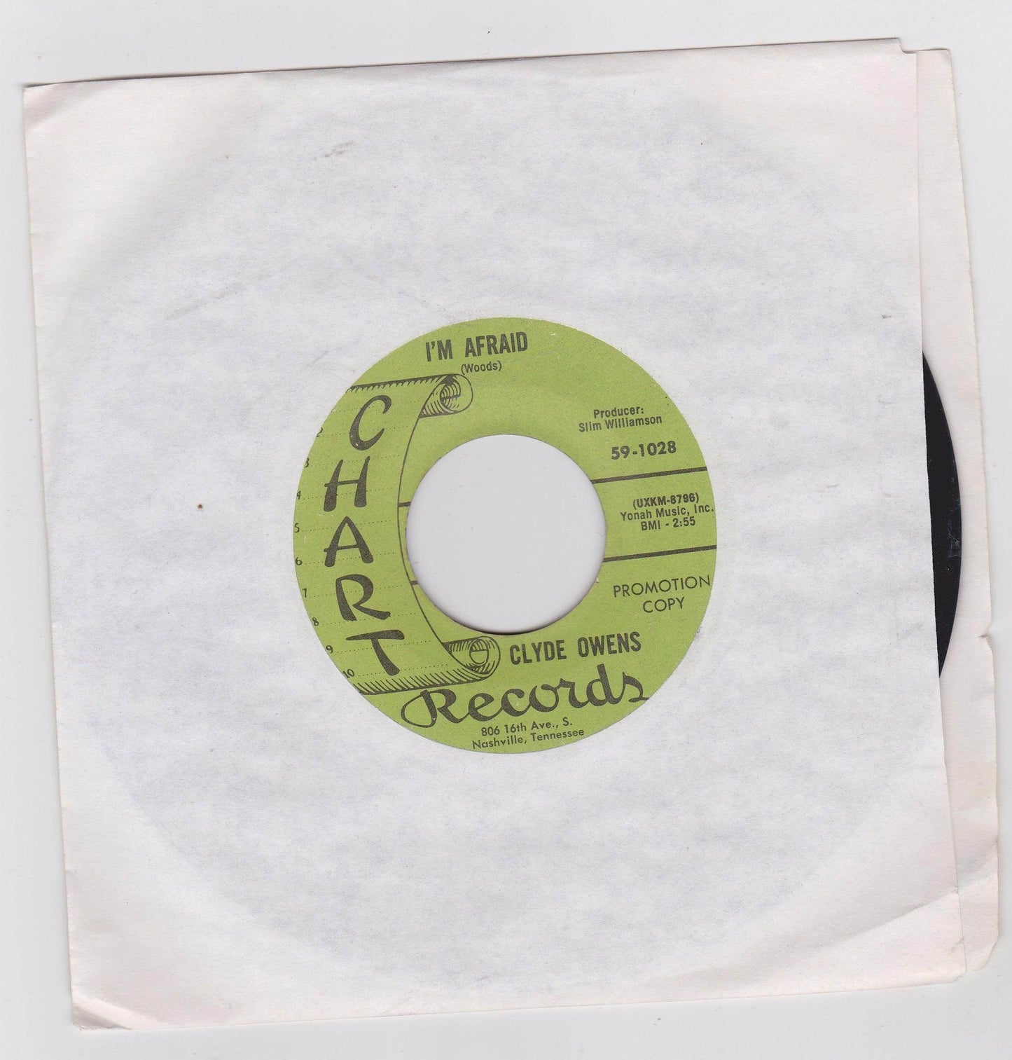 Clyde Owens The Pillow That Whispers 7" Vinyl Promo Country 1968 - TulipStuff