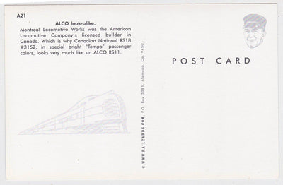 CN Canadian National Montreal Locomotive Works RS18 Postcard - TulipStuff