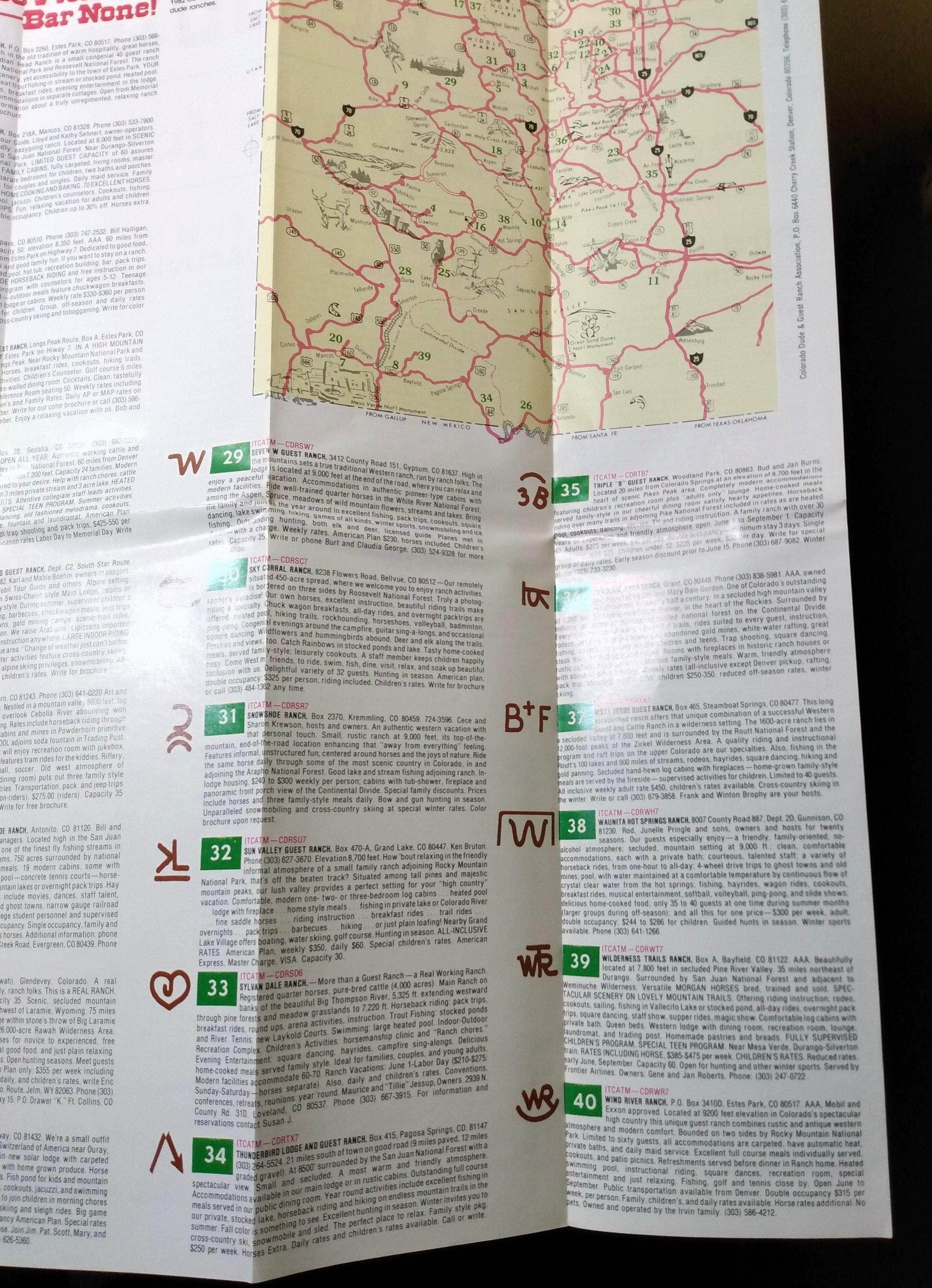 Colorado Dude Ranches Cowpokes 1982 Travel Brochure - TulipStuff