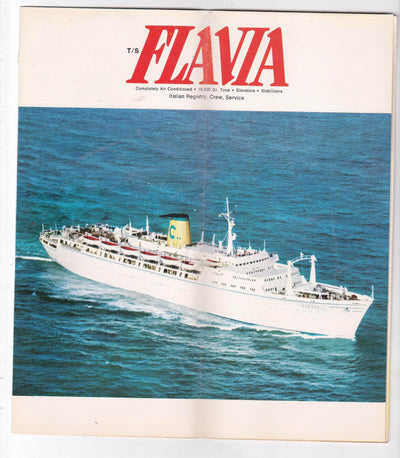 Costa Line ss Flavia 1975 Nassau Freeport Cruise Ship Brochure - TulipStuff