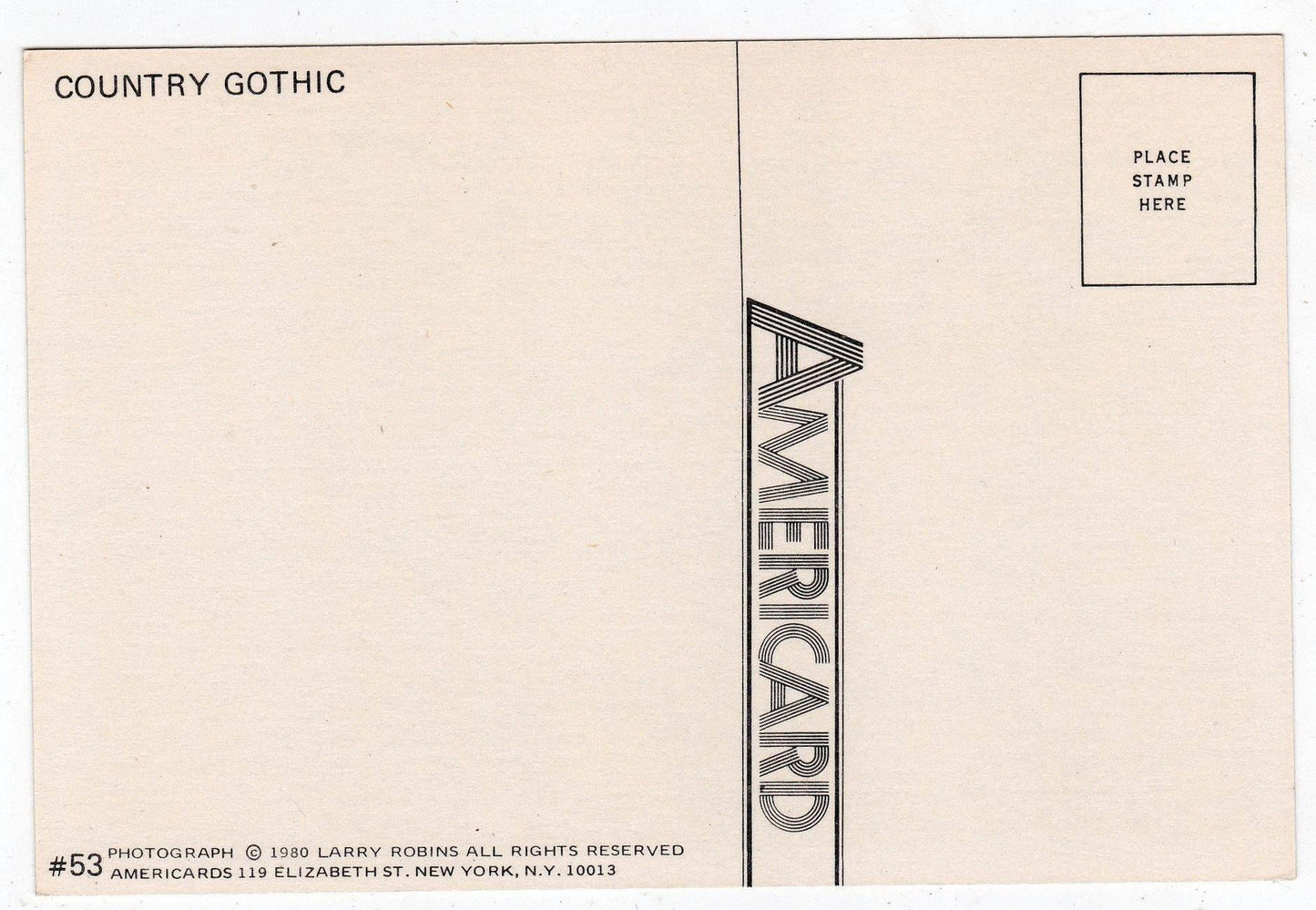 Country Gothic Funny Vintage Farming Postcard 1980 - TulipStuff