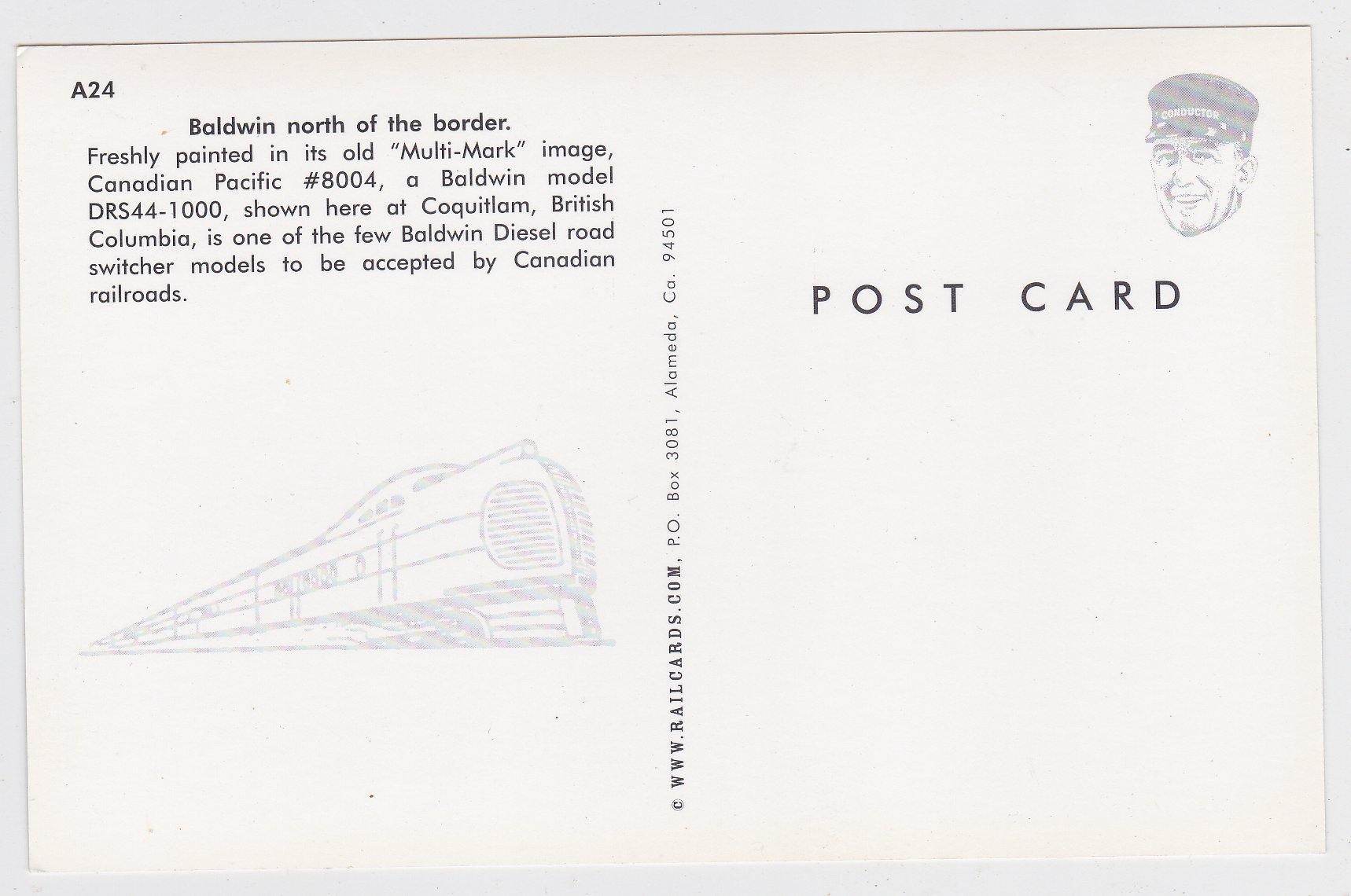 Canadian Pacific CP Rail Baldwin DRS44-1000 Diesel Locomotive - TulipStuff