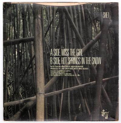 The Creatures Miss The Girl 7" 45 RPM Vinyl 1983 Siouxsie Budgie - TulipStuff