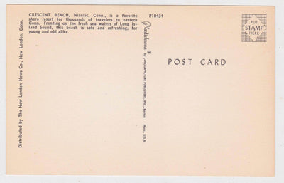 Crescent Beach Niantic Connecticut Long Island Sound 1950's Postcard - TulipStuff