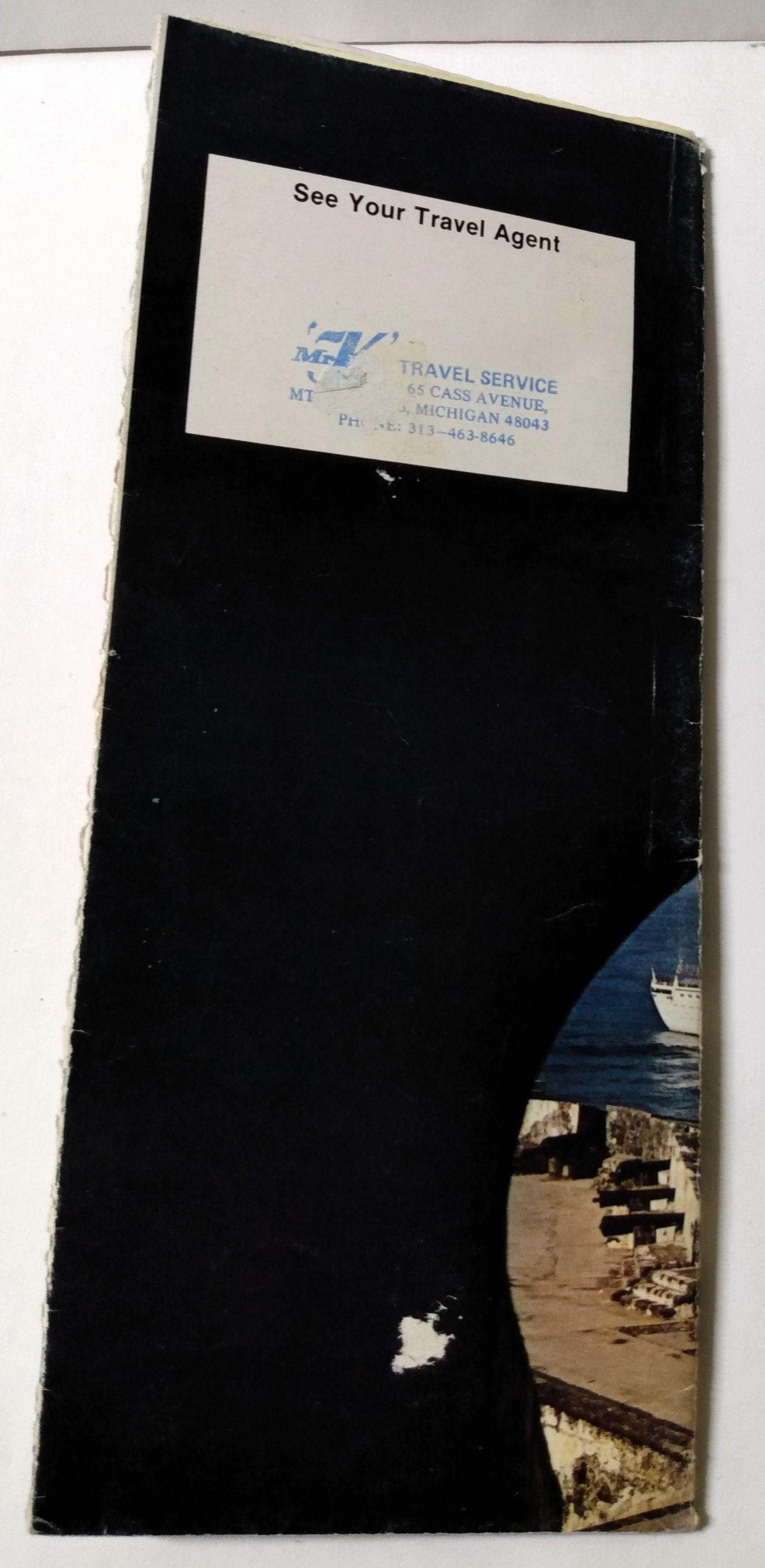 Cunard Ambassador / Adventurer 1973-1974 Caribbean Cruise Brochure - TulipStuff