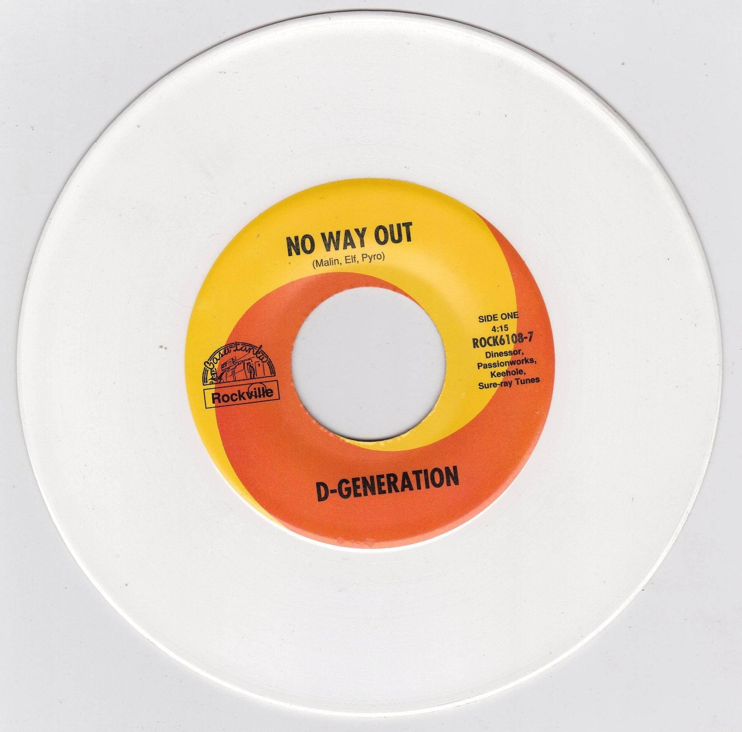 D Generation No Way Out Guitar Mafia 7" White Vinyl NYC Glam Punk 1993 - TulipStuff