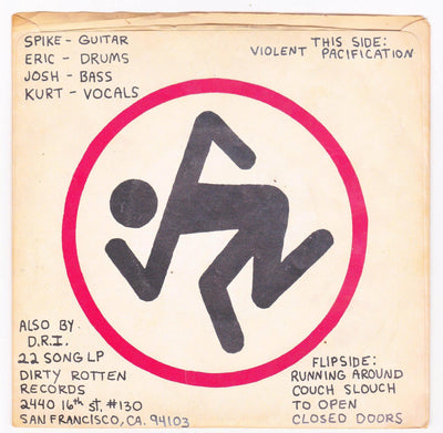 DRI Dirty Rotten Imbeciles Violent Pacification 7" EP 1984 Punk - TulipStuff