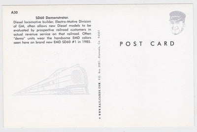General Motors EMD SD60 Diesel Locomotive Demonstrator in 1985 - TulipStuff
