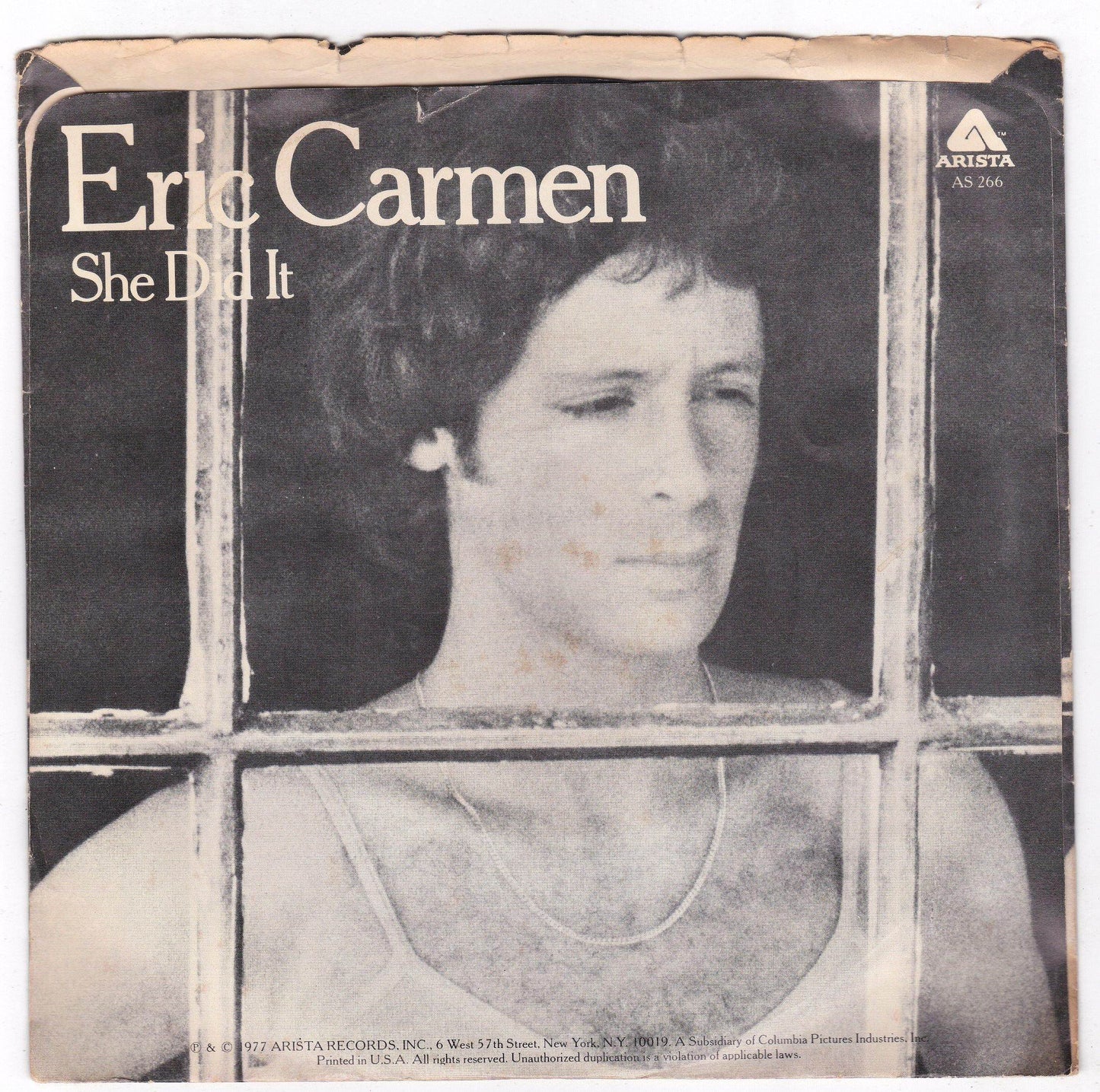 Eric Carmen She Did It 7" 45rpm Vinyl Record 1977 - TulipStuff