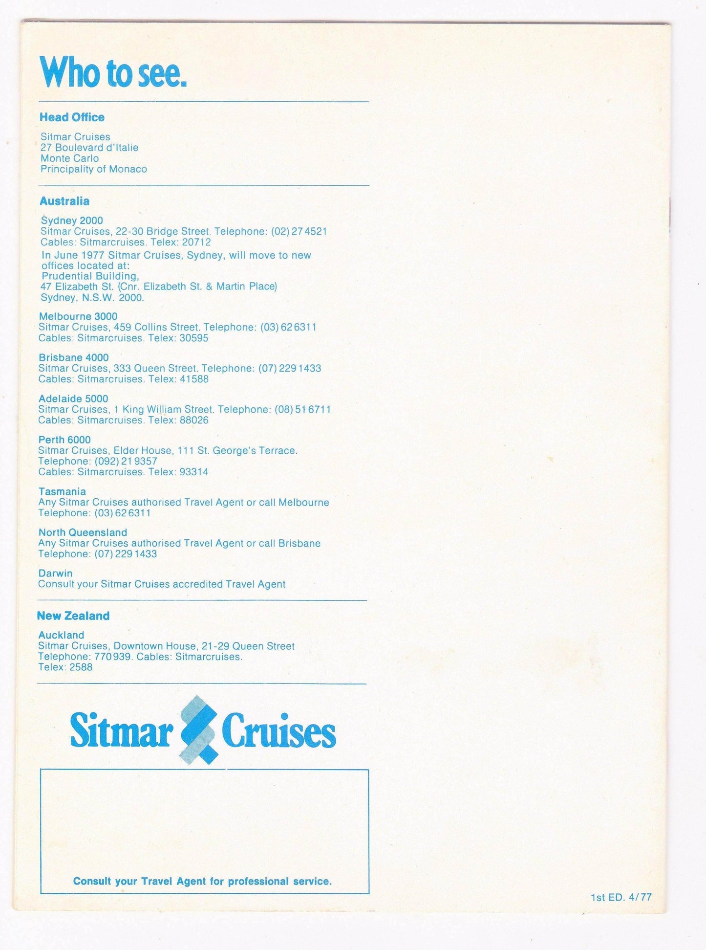 Sitmar Cruises Fairsky 1978-1979 Pacific Cruises Brochure - TulipStuff