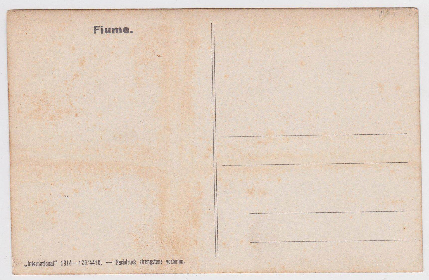Fiume Hungary Rijeka Croatia Street Scene Antique Postcard 1914 - TulipStuff