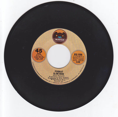 Foghat Slow Ride 7" Vinyl Record Bearsville BSS 0306 1975 - TulipStuff