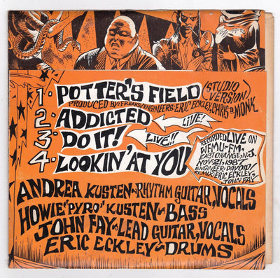 Freaks Potter's Field 7" EP Vinyl Record NYC Garage Rock 1988 - TulipStuff