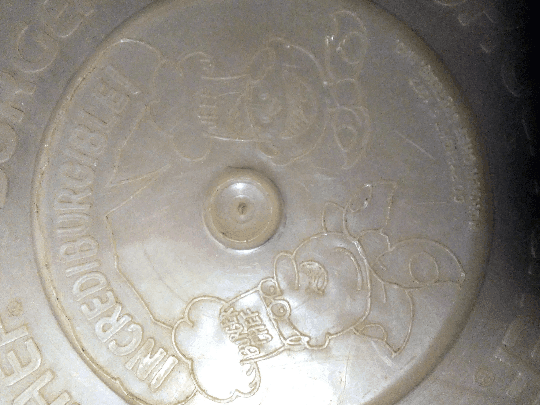 1972 Burger Chef Incrediburgible Glow In The Dark Frisbee - TulipStuff