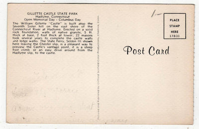 Gillette Castle State Park Ferry Selden III Connecticut 1960's Postcard - TulipStuff