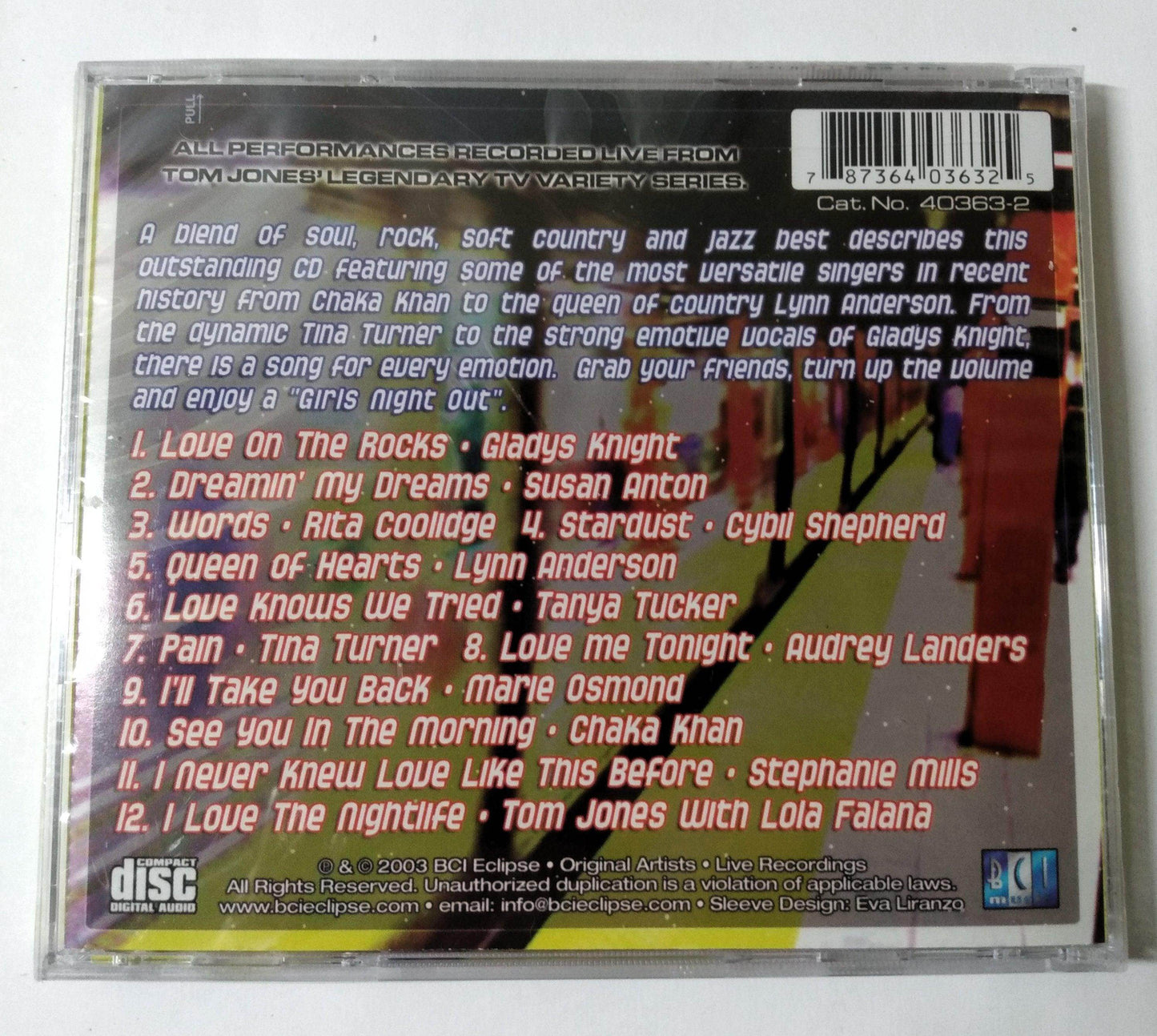 Girls Night Out Live Performances From Tom Jones TV Variety Show CD - TulipStuff