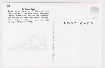 Great Northern EMD E7 Passenger Train Diesel Locomotive Postcard - TulipStuff