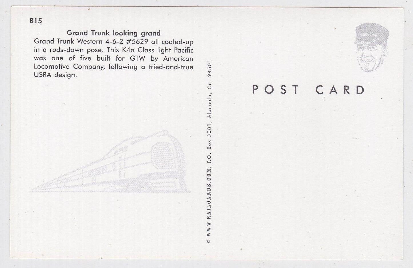 Grand Trunk Western 4-6-2 K4a Class Pacific Steam Locomotive - TulipStuff