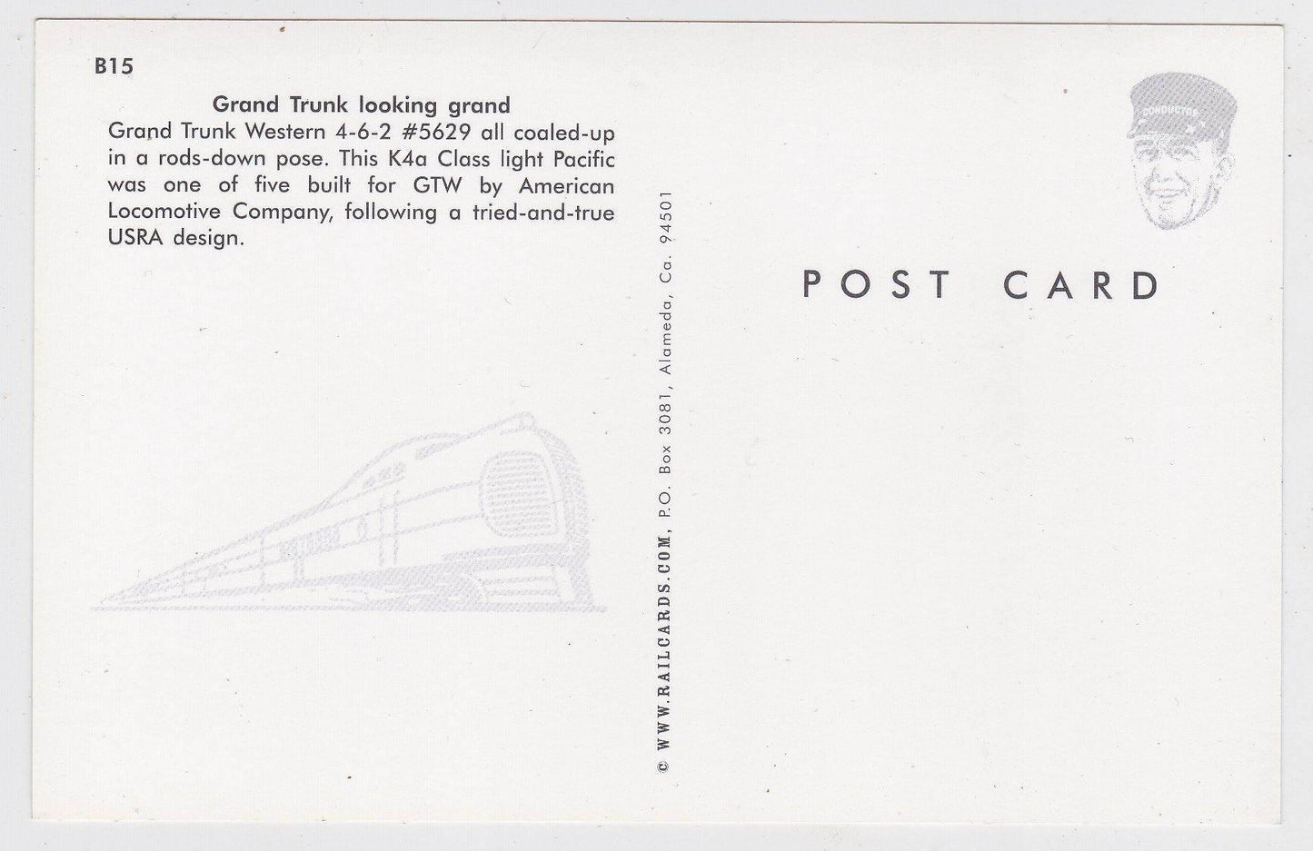 Grand Trunk Western 4-6-2 K4a Class Pacific Steam Locomotive - TulipStuff