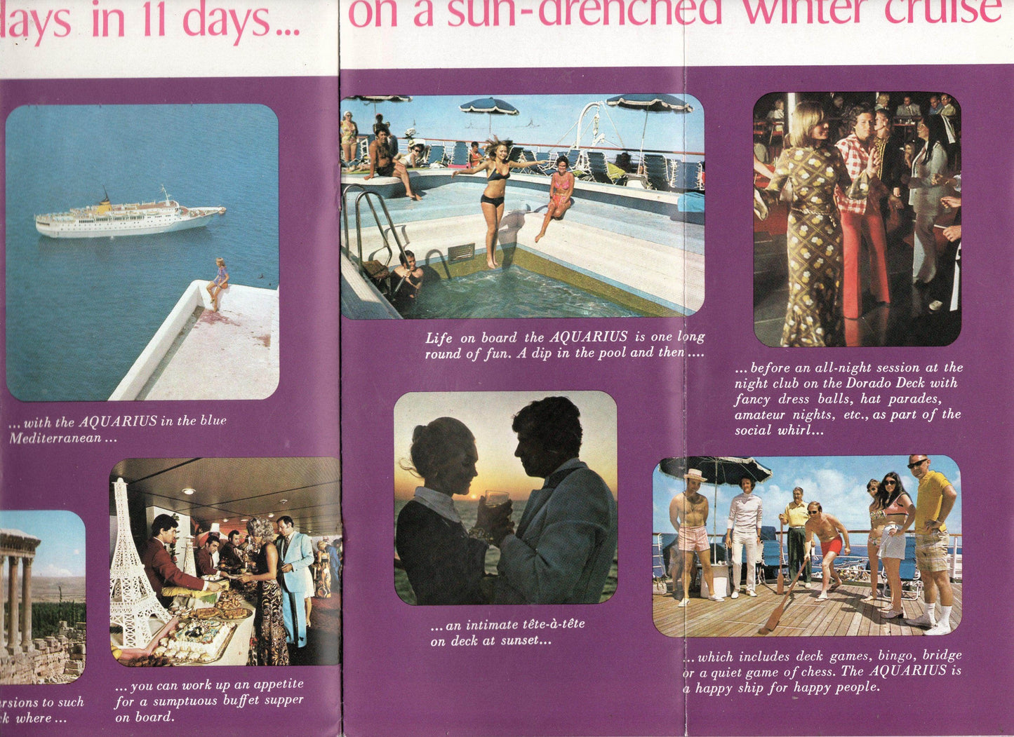 Hellenic Mediterranean Lines ms Aquarius 1973/74 Cruise Brochure - TulipStuff