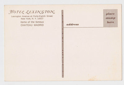 Hotel Lexington 48th Street New York City Postcard - TulipStuff