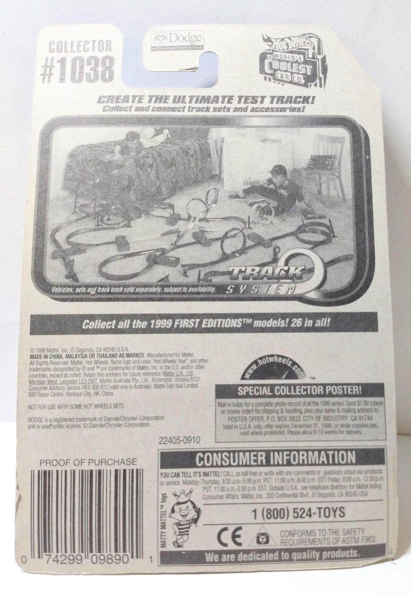 Hot Wheels Collector #1038 Dodge Viper RT/10 1998 - TulipStuff