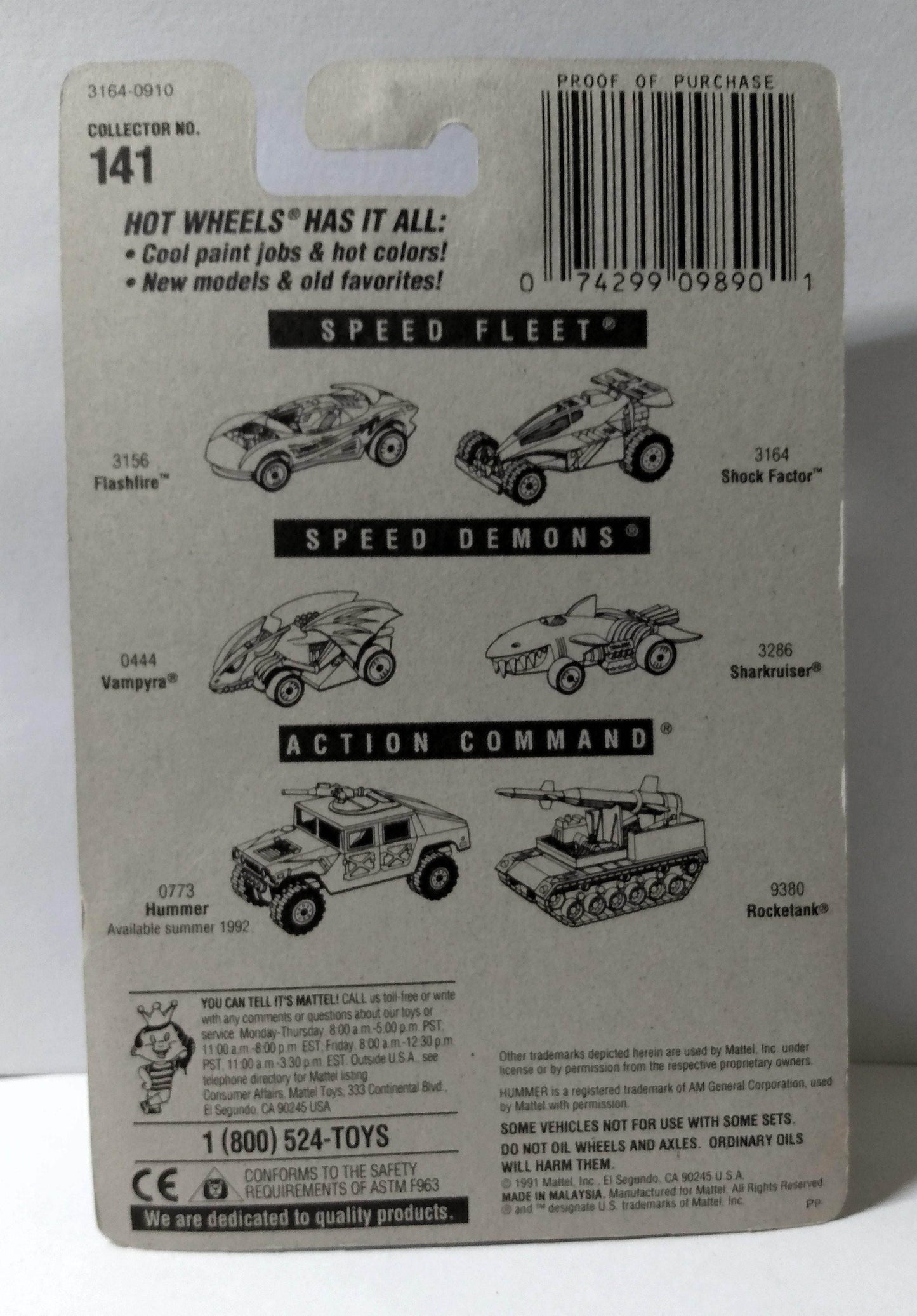 Hot Wheels Collector #141 Shock Factor Off Road Racer 1991 - TulipStuff
