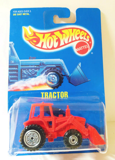 Hot Wheels Collector #145 Tractor Construction Red Diecast Toy 1992 - TulipStuff