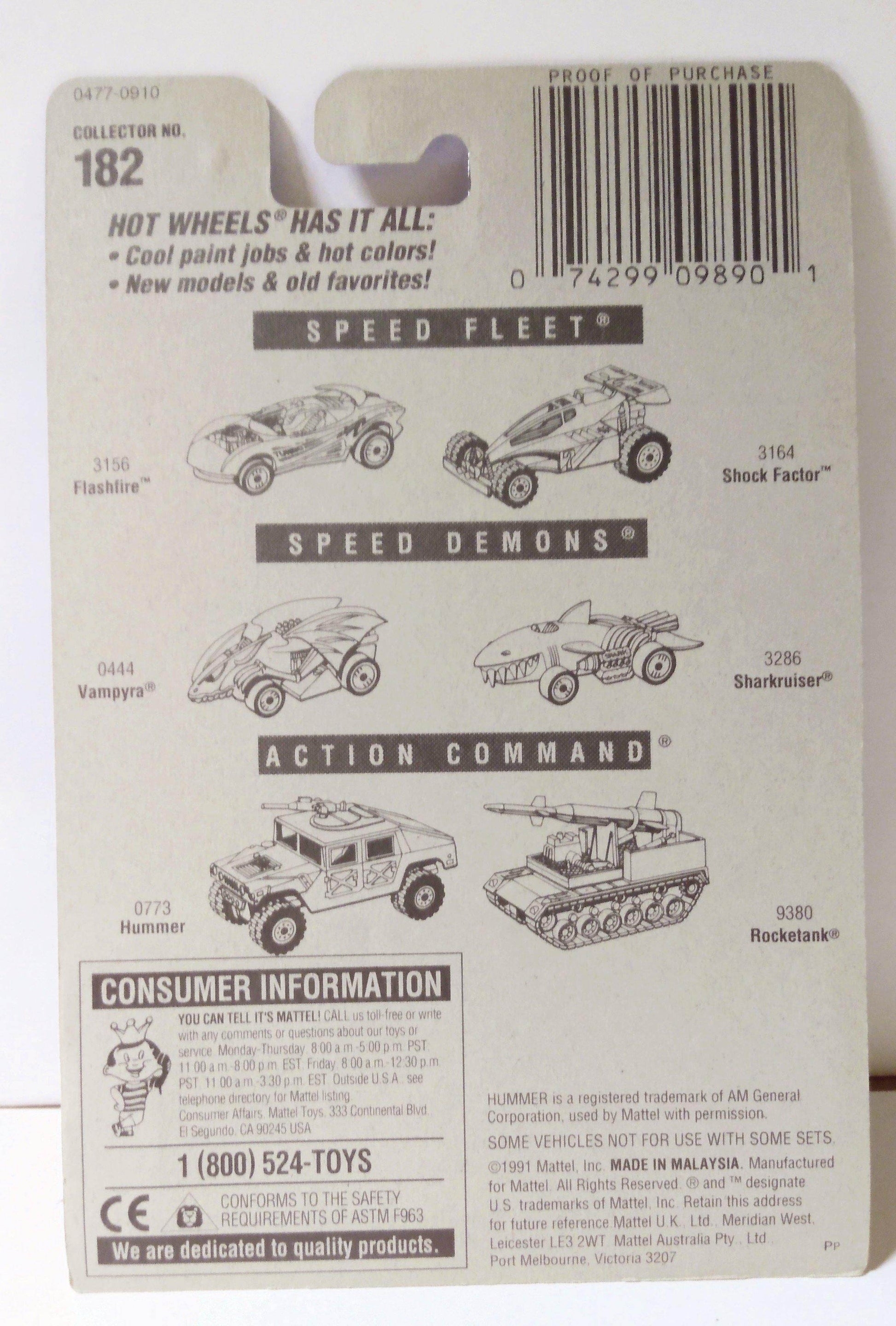 Hot Wheels Collector #182 Shadow Jet Racing Car sp5 1996 - TulipStuff