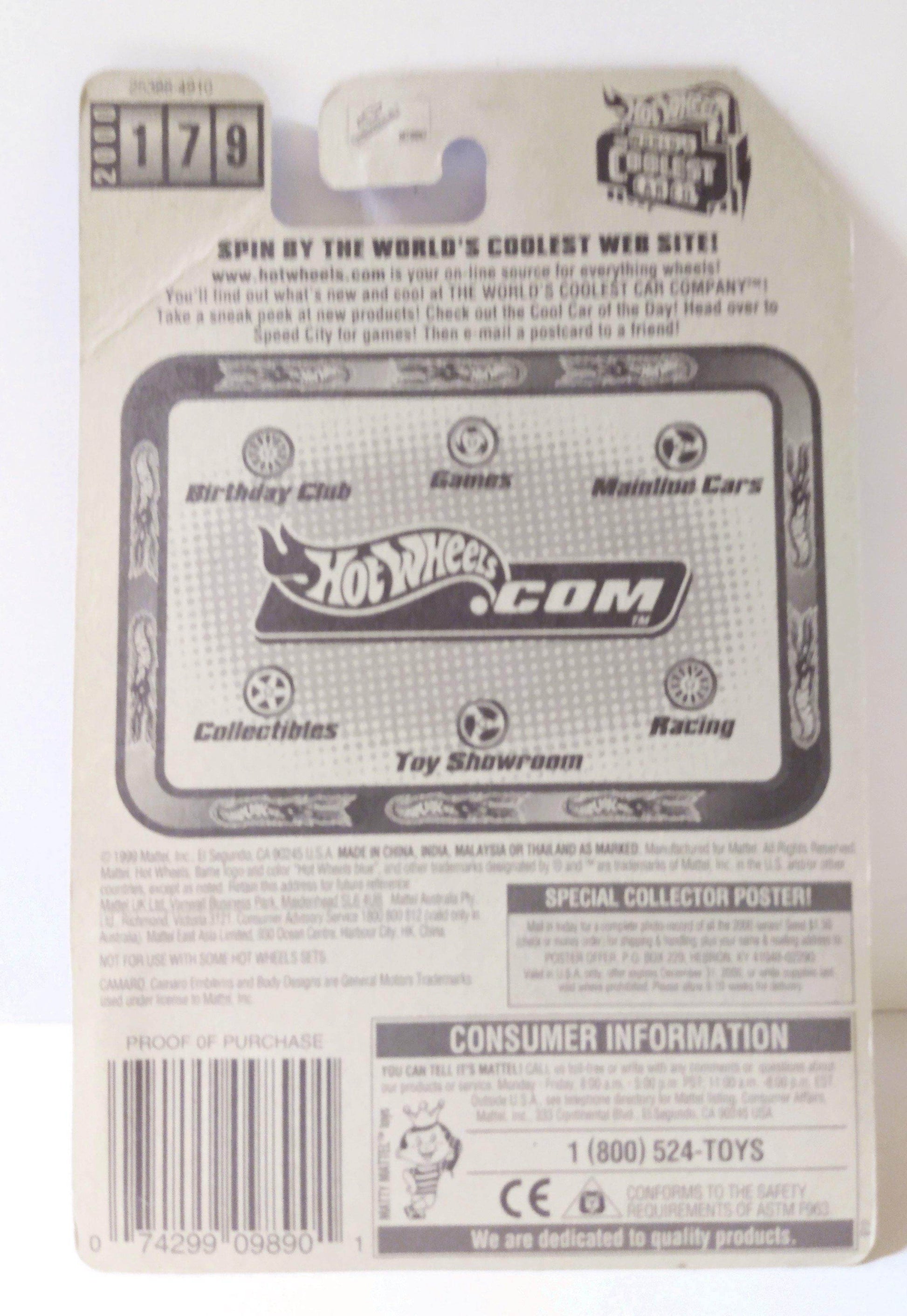 Hot Wheels 2000 Collector #179 '95 Chevy Camaro Convertible - TulipStuff