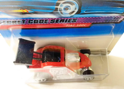 Hot Wheels Secret Code Fiat 500C 2000 Collector #045 - TulipStuff