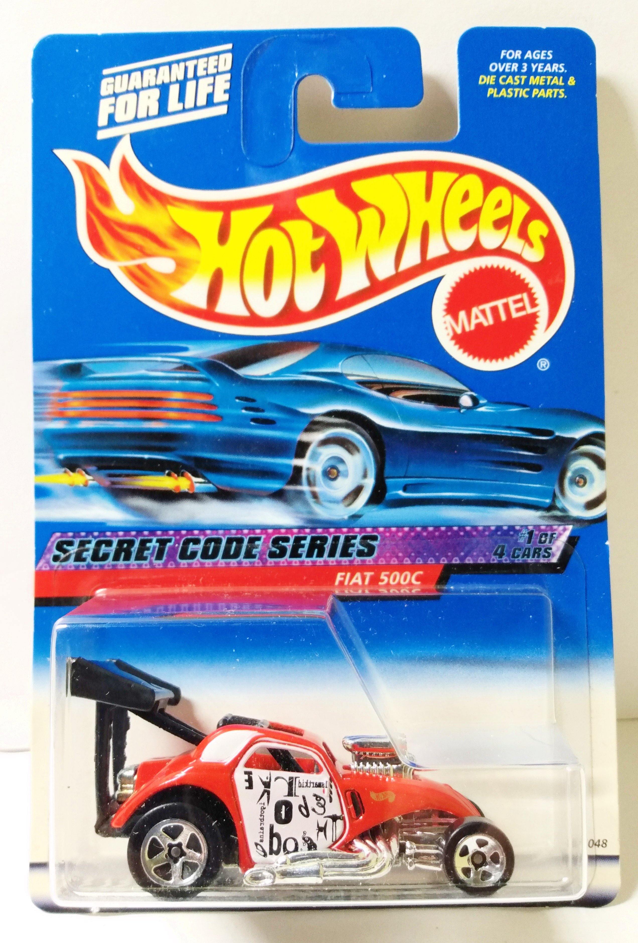 Hot Wheels Secret Code Fiat 500c 2000 Collector 045 Tulipstuff 0038