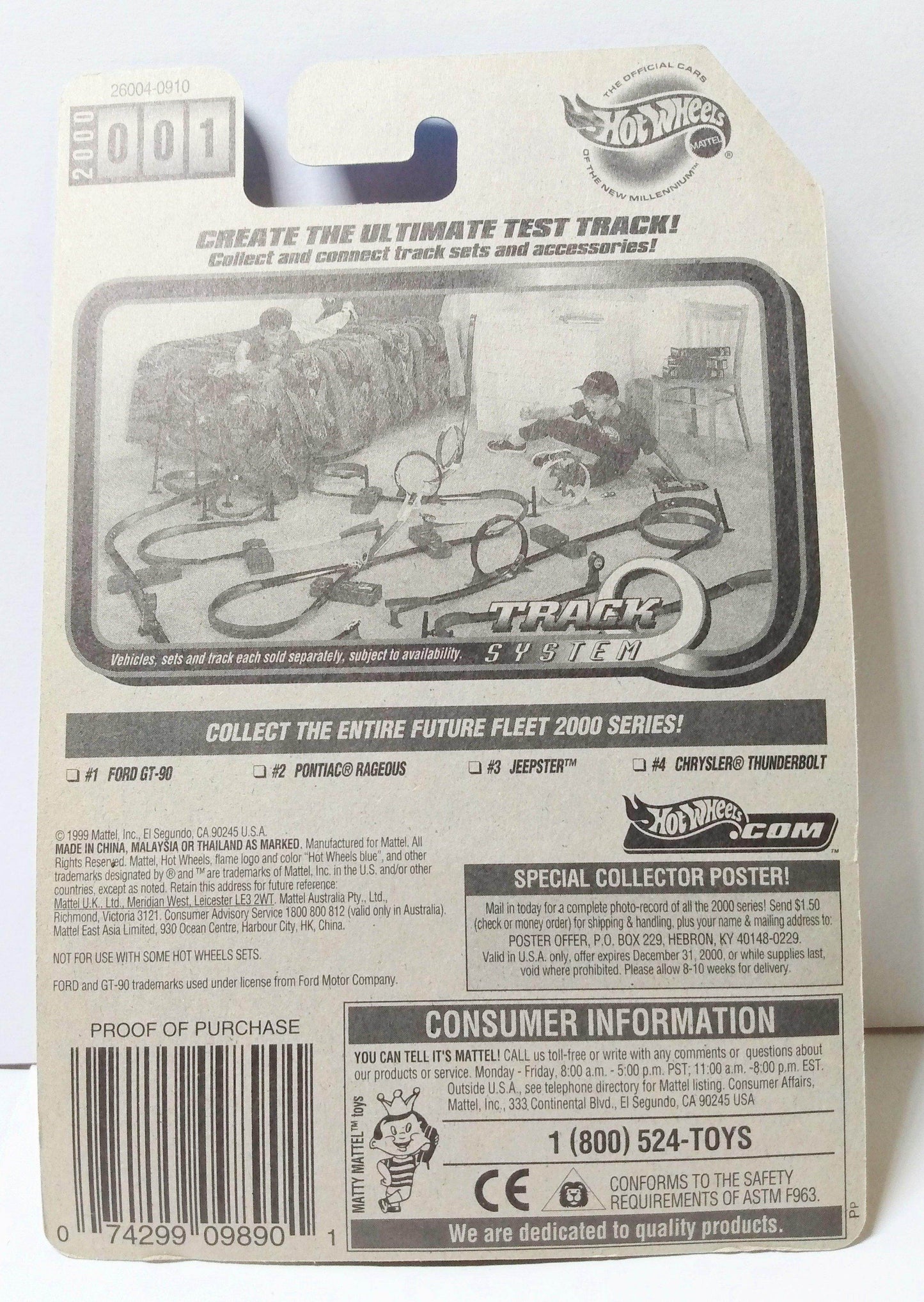 Hot Wheels Future Fleet 2000 Series Ford GT-90 Racing Car 2000 #001 - TulipStuff