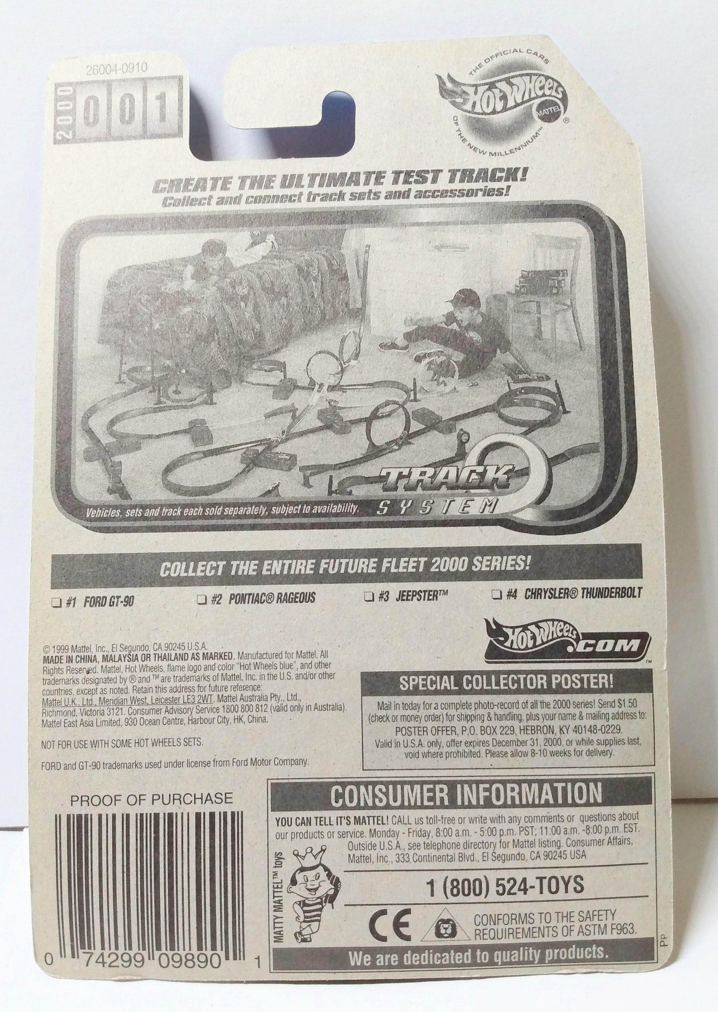 Hot Wheels Future Fleet 2000 Series Ford GT-90 Racing Car 2000 #001 - TulipStuff