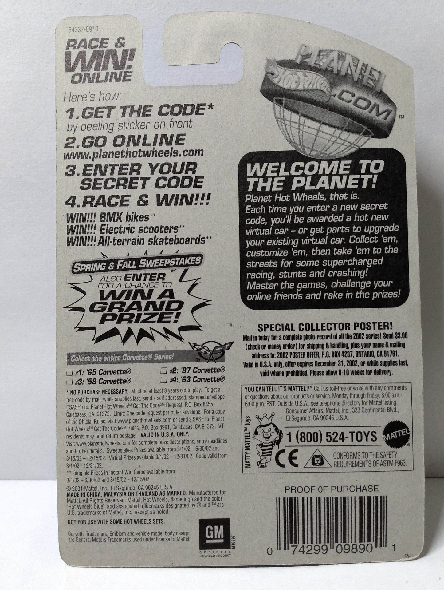 Hot Wheels 2002 Collector #067 '65 Chevrolet Corvette Convertible - TulipStuff