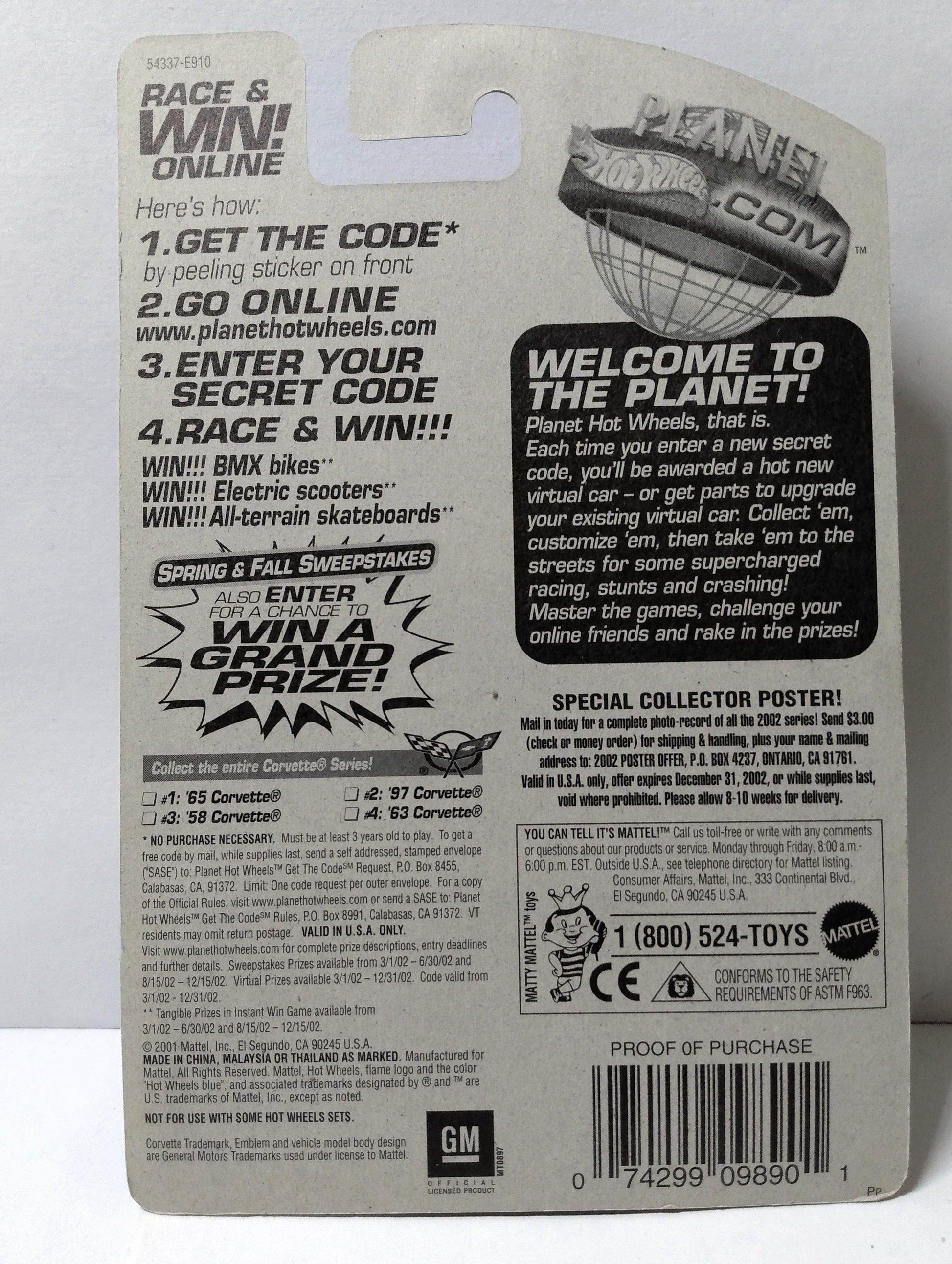 Hot Wheels 2002 Collector #067 '65 Chevrolet Corvette Convertible - TulipStuff