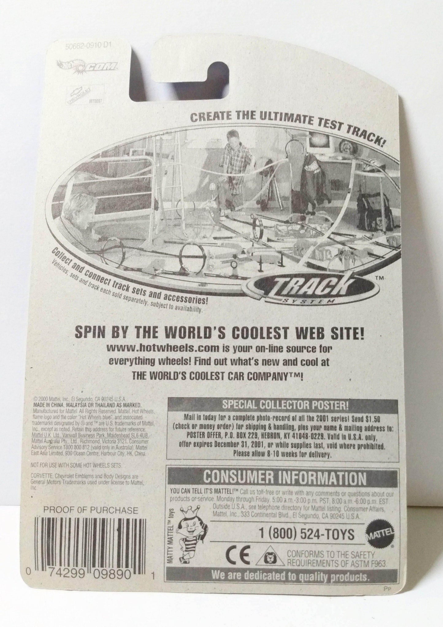 Hot Wheels Collector 2001 #133 '97 Chevrolet Corvette Diecast Car - TulipStuff