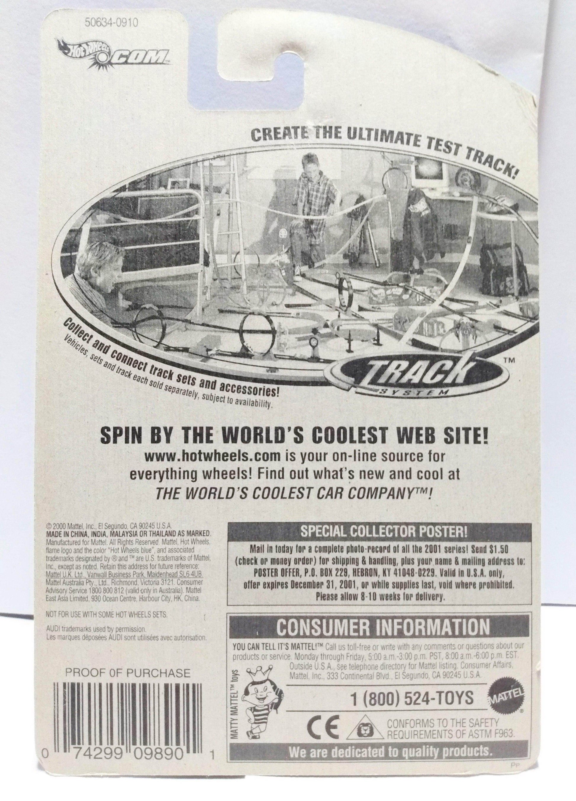 Hot Wheels 2001 Collector #044 Audi Avus Quattro German Sports Car - TulipStuff